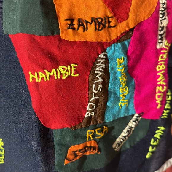 African Patchwork Map Wall Tapestry - Picture 16 of 17